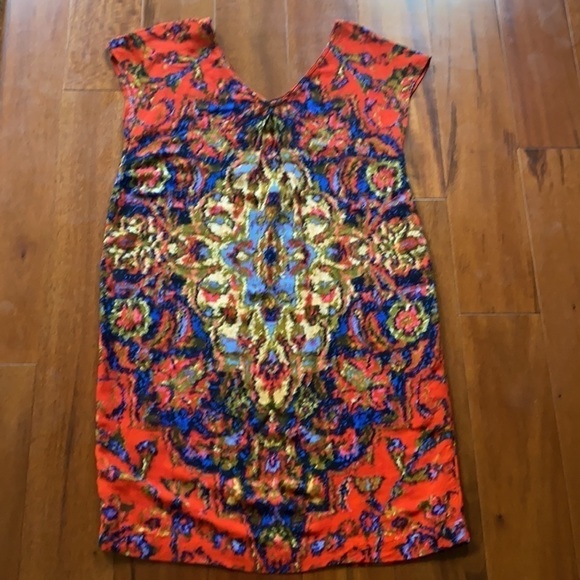 Anthropologie Red Maeve Medallion shift dress - Picture 5 of 6